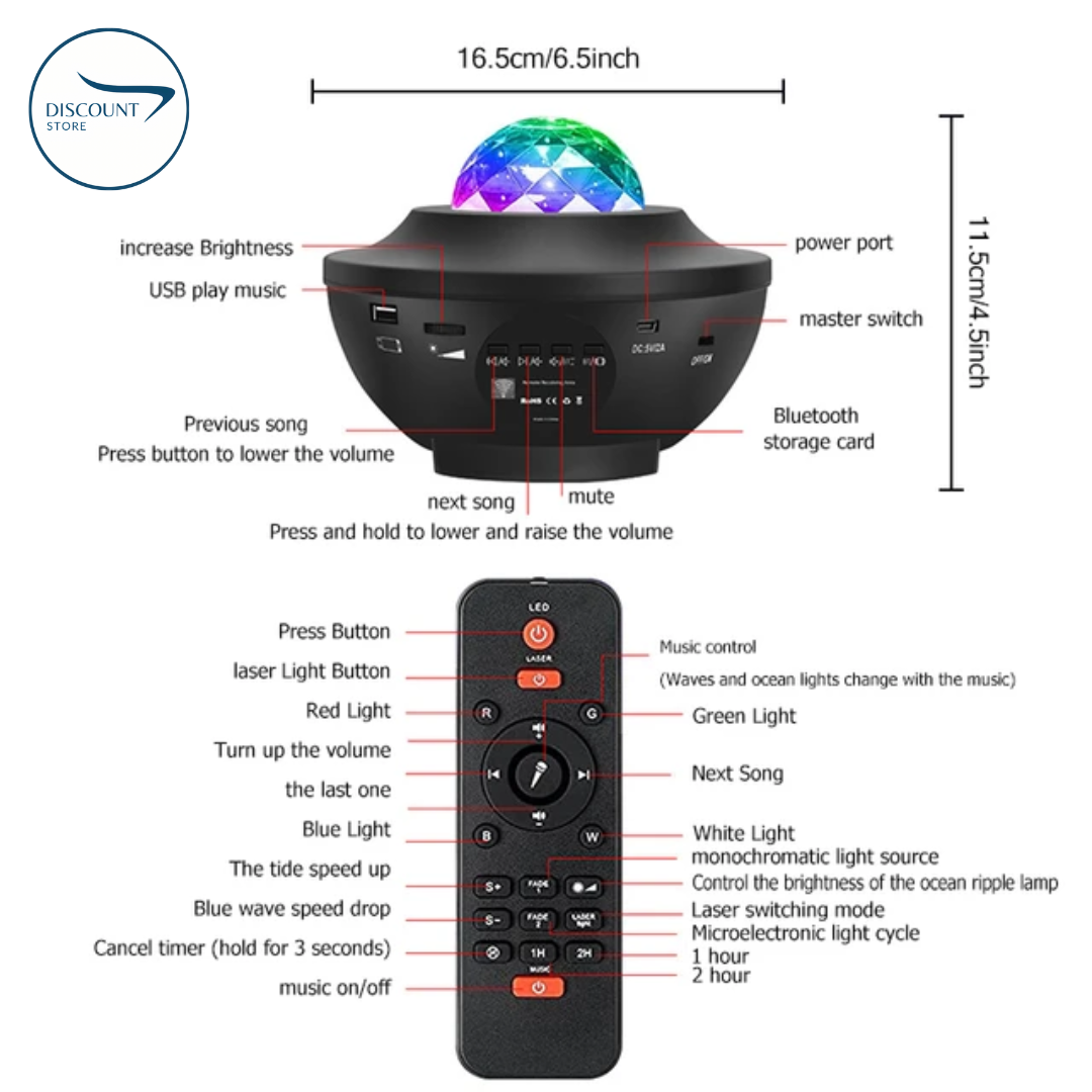 Galaxy Projector Night Lamp