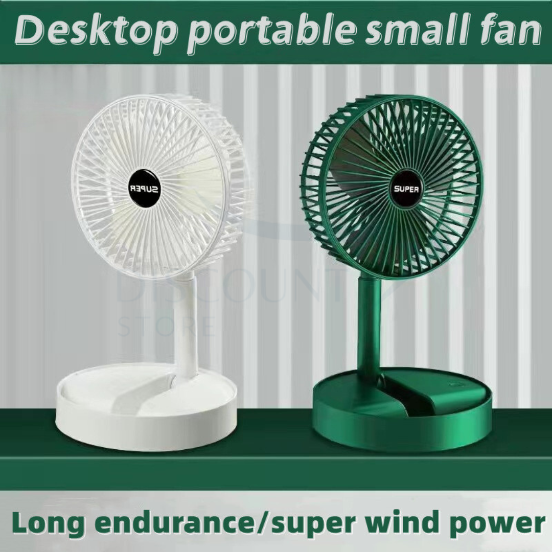 Collapsible Spring Fan Portable Telescopic Folding Fan – DiscountStore