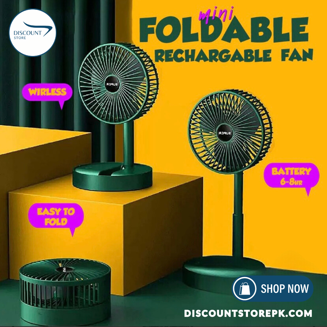 Portable Telescopic Folding Fan – DiscountStore