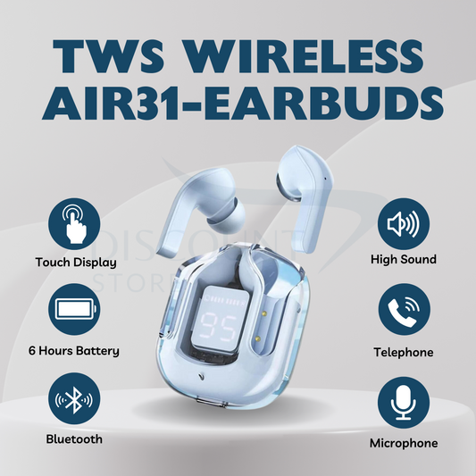 Wireless Air 31 TWS Earbuds - (FREE Delivery)