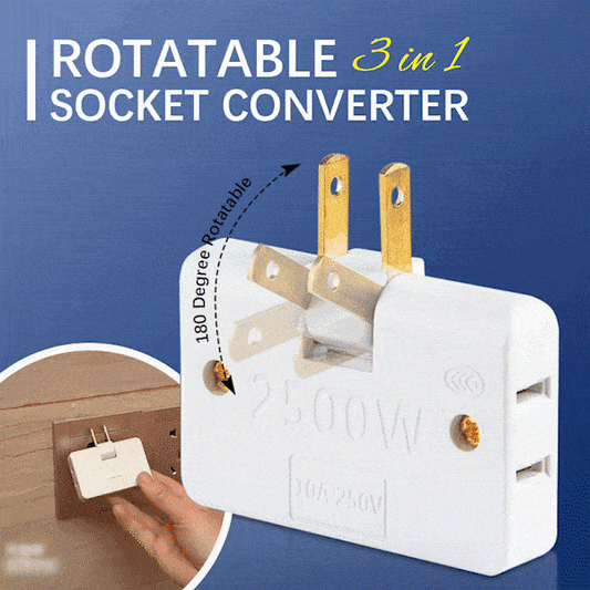 3 in 1 Rotatable Socket Converter