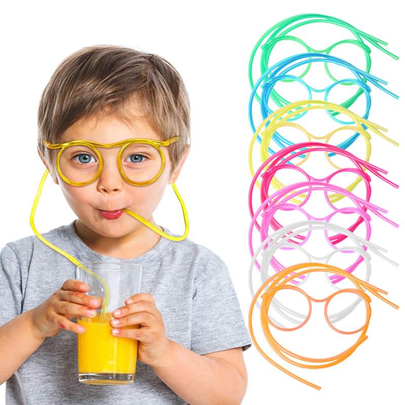 Funny Straw Drinking Glasses (Random Color)