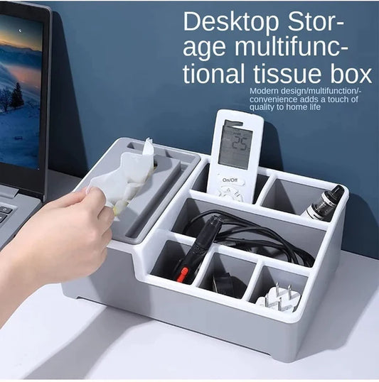 Multifunctional Tissue Storage Box Cover