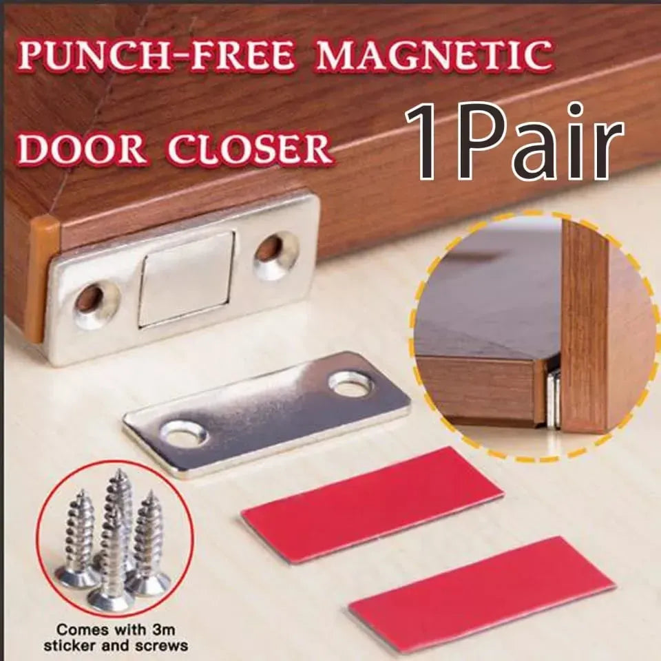 Hidden Door Closer Magnetic Latch 2 Pcs Set