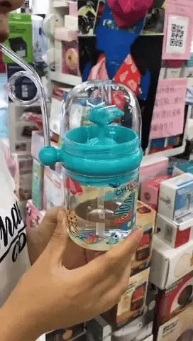 Whale Spray Water Bottle with Straw and Cup