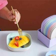 10 pcs Snack plates with stand