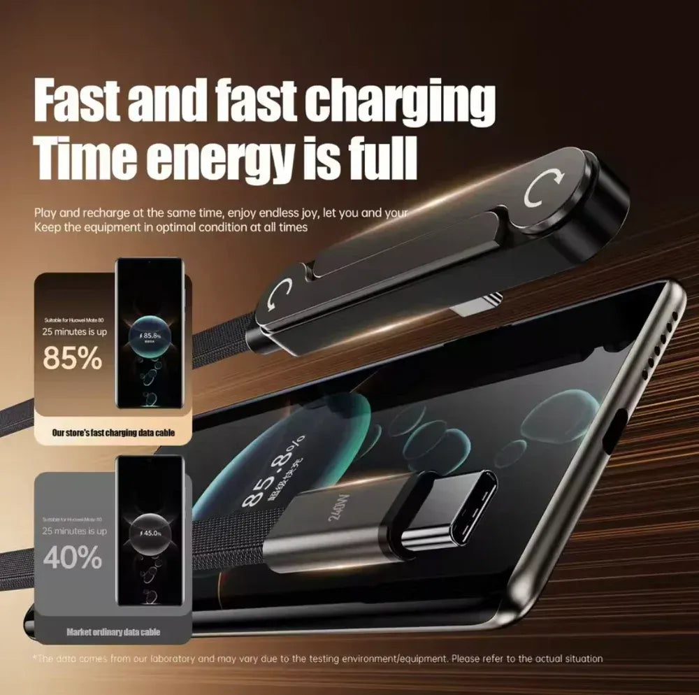 2 In 1 Cable With Mobile Stand, Charging Cable With Phone Bracket