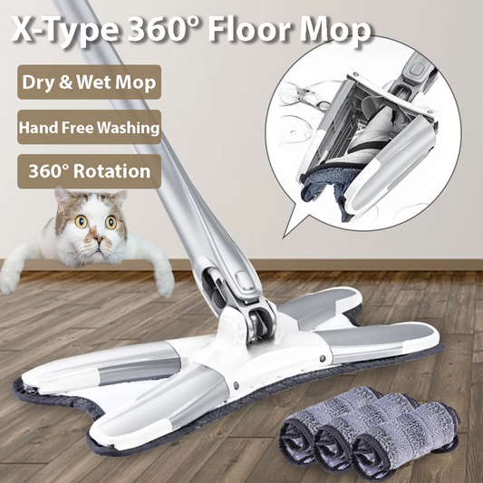X-type Microfiber Flat Mops
