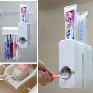 Toothpaste Dispenser & Toothbrush holder