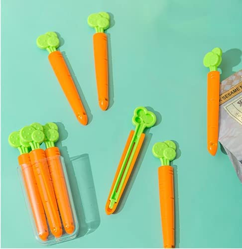 5 Pcs Snacks Sealing Clip Cute Carrot Sealing Clip Bag Magnet