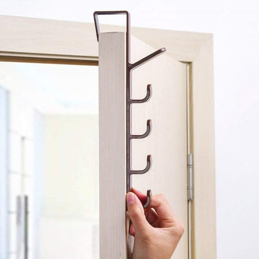 Vertical Hook Over The Door Organizer Holder With 5 Level