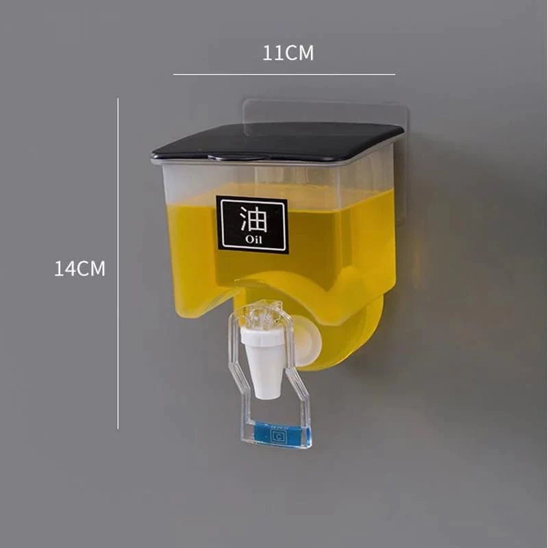 Wall Mounted Oil & Liquid Dispenser with Faucet - 500 ML