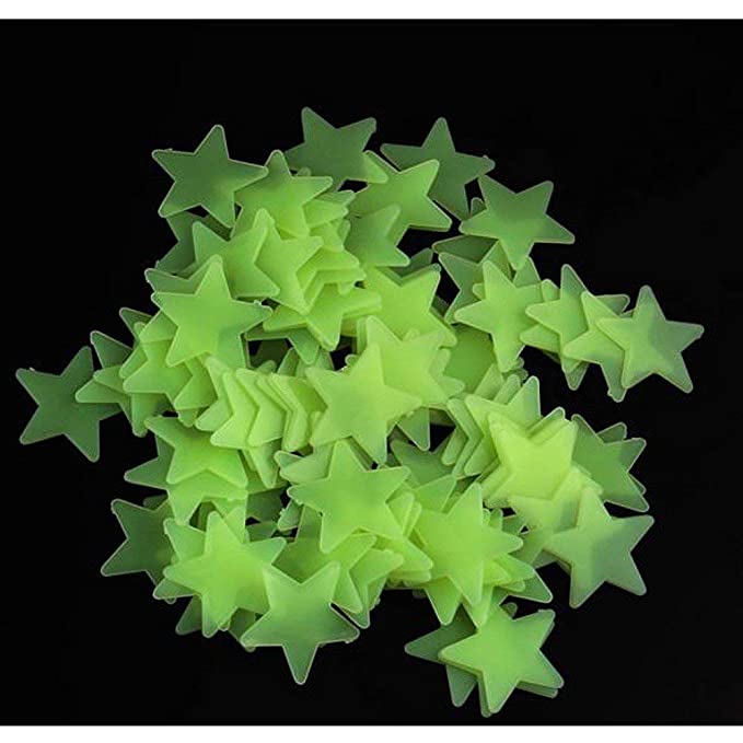 100 pcs Glow in The Dark Stars Wall Stickers for Ceiling or Wall