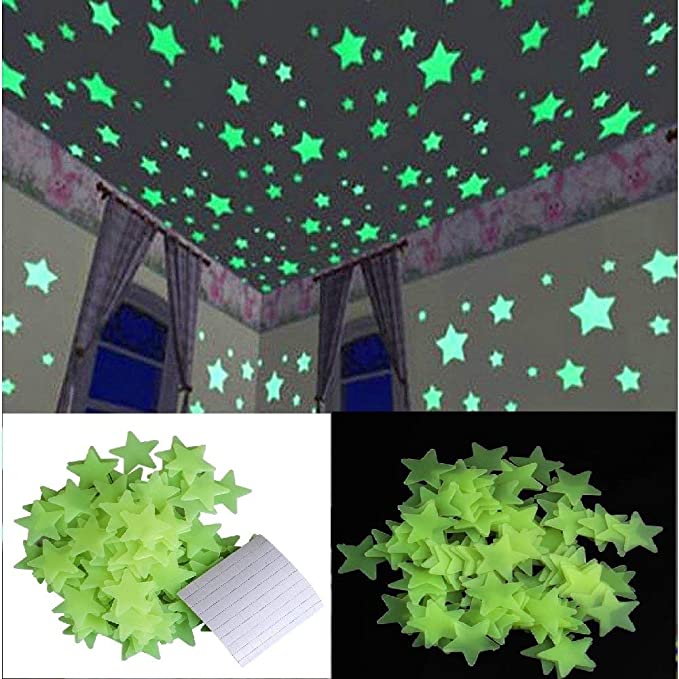 Glow in The Dark Stars for Ceiling, 500 Pcs 3D Star Stickers, Glow Stars  for Kids Room Decor and Cool Room Decor