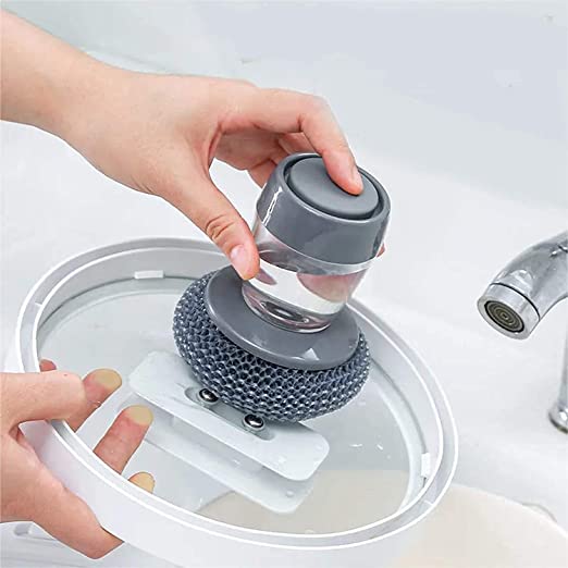 Automatic Liquid Tank Kitchen Utensils Sink Cleaning Brush Scrubber