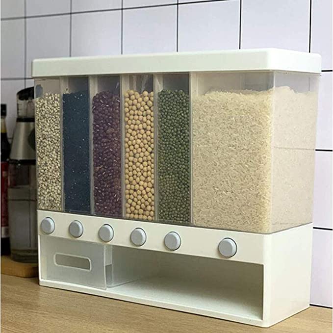 5 Partition Wall-Mounted Food Dispenser