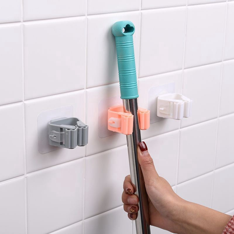 3 PCS Self Adhesive Mop Holder