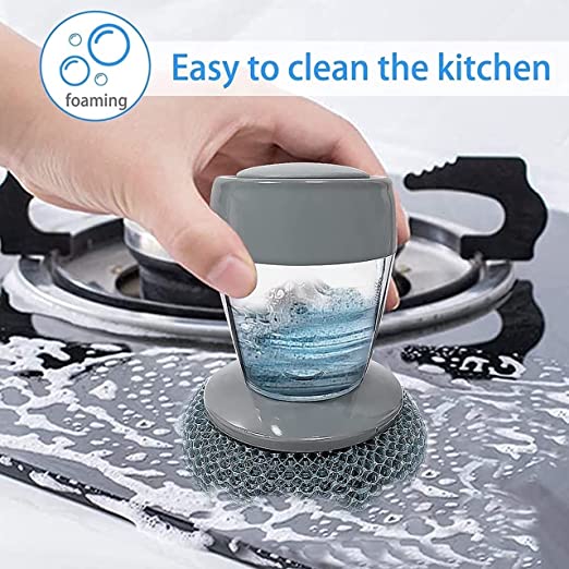 Automatic Liquid Tank Kitchen Utensils Sink Cleaning Brush Scrubber