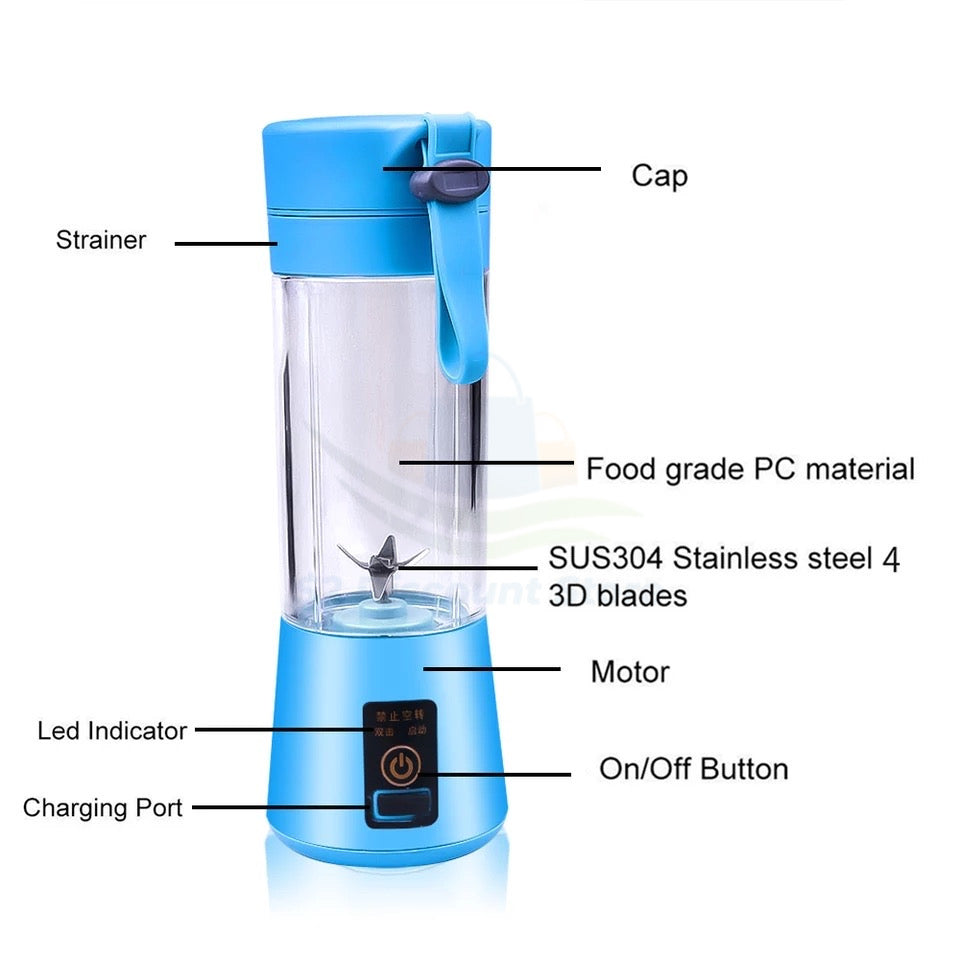 Portable 6 Blade Electric USB Rechargeable Blender
