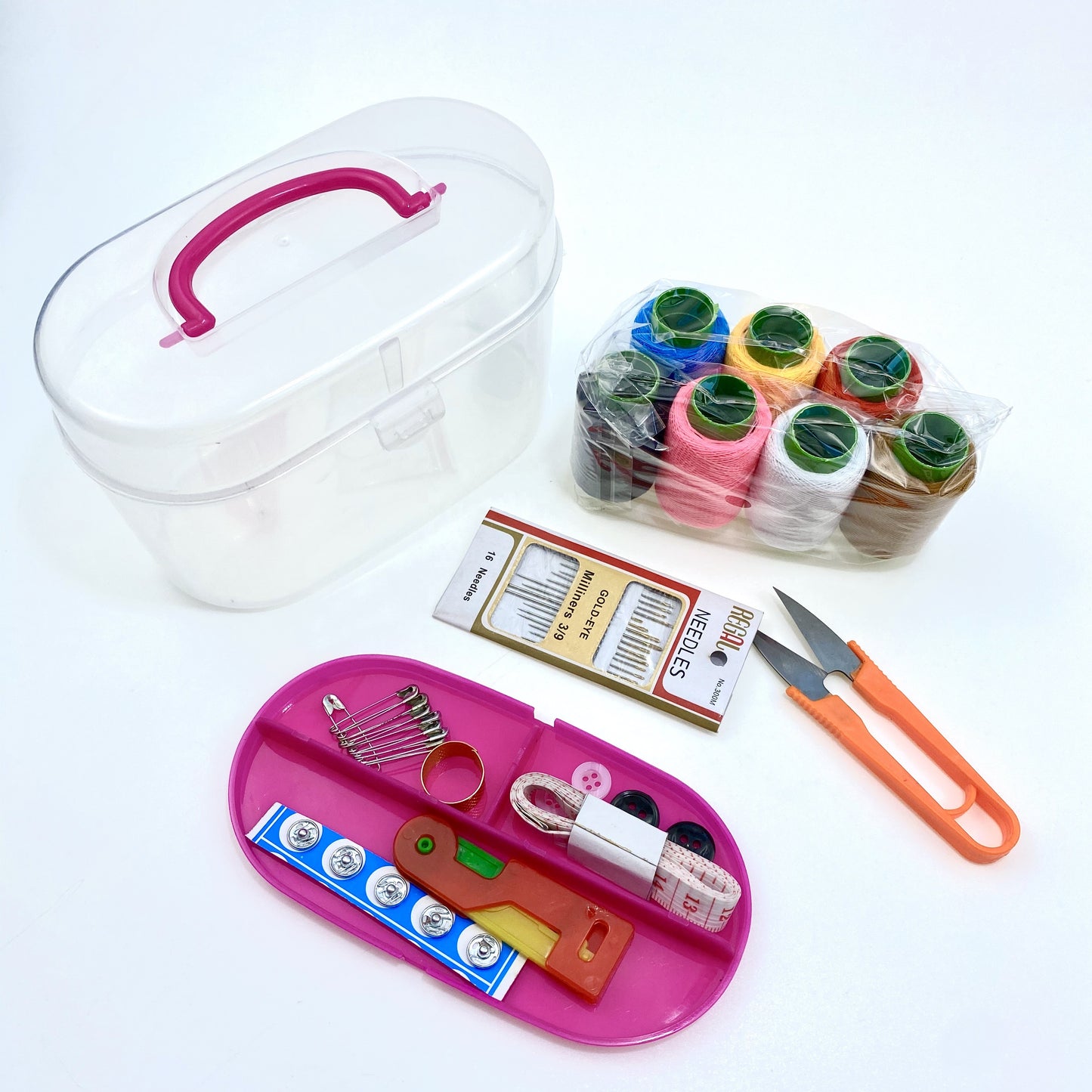 KALIONE 2 Pack Mini Travel Sewing Kit Portable Sewing Kit Box DIY