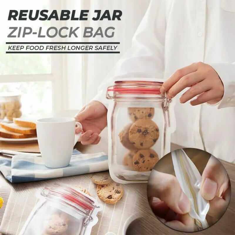 Pack Of 6 Ziplock Jar Bags