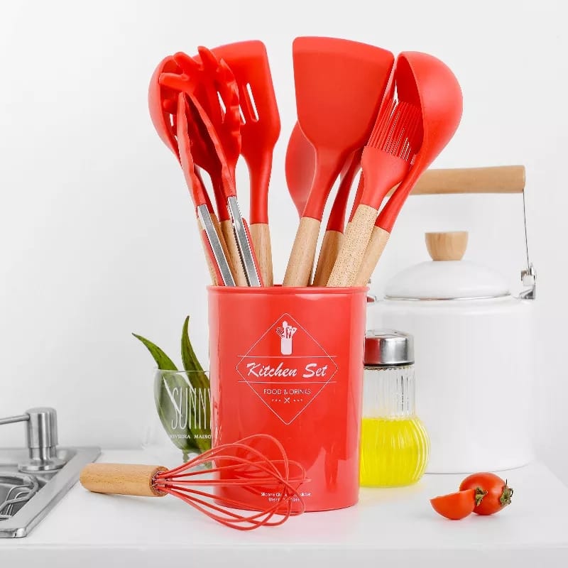 12 Pcs Silicone Utensils Set Kitchenware & Cookware Set