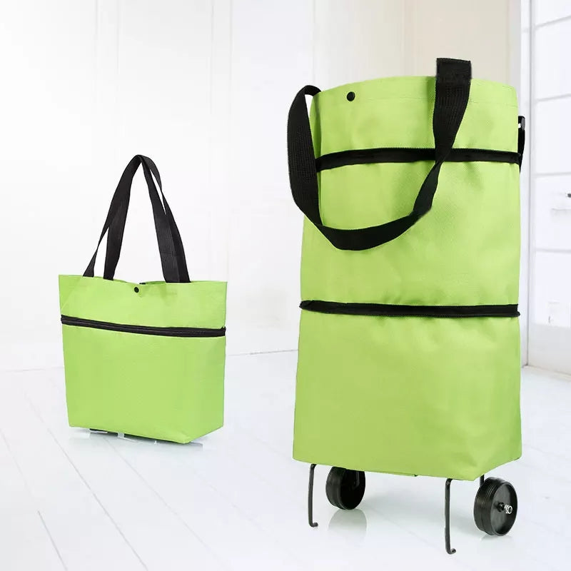 Folding & Portable Shopping Pull Cart Trolley Bag
