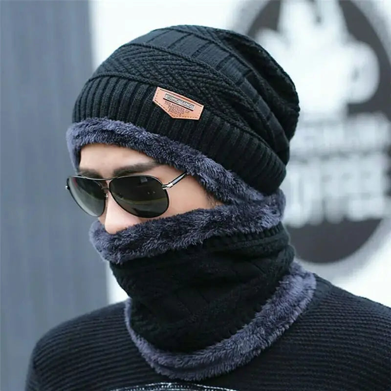 Winter Cap Beanie with Neck Warmer - Unisex