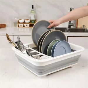 Collapsible & Portable Dish Drying Rack Dish Drainer Organiser
