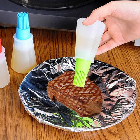 Self Dispensing Silicone Oil Bottle Brush