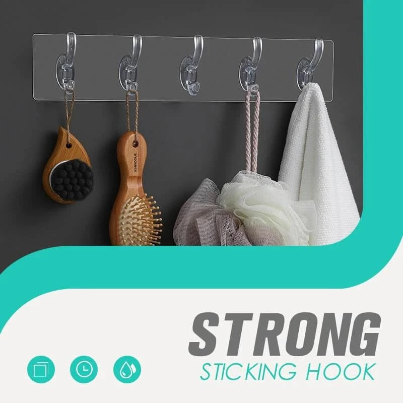 Strong 5 Hook Transparent Hanger