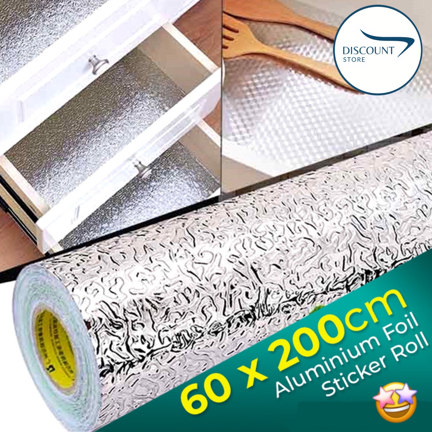 Self Adhesive Kitchen Aluminium Foil Sheet - (IMPORTED)