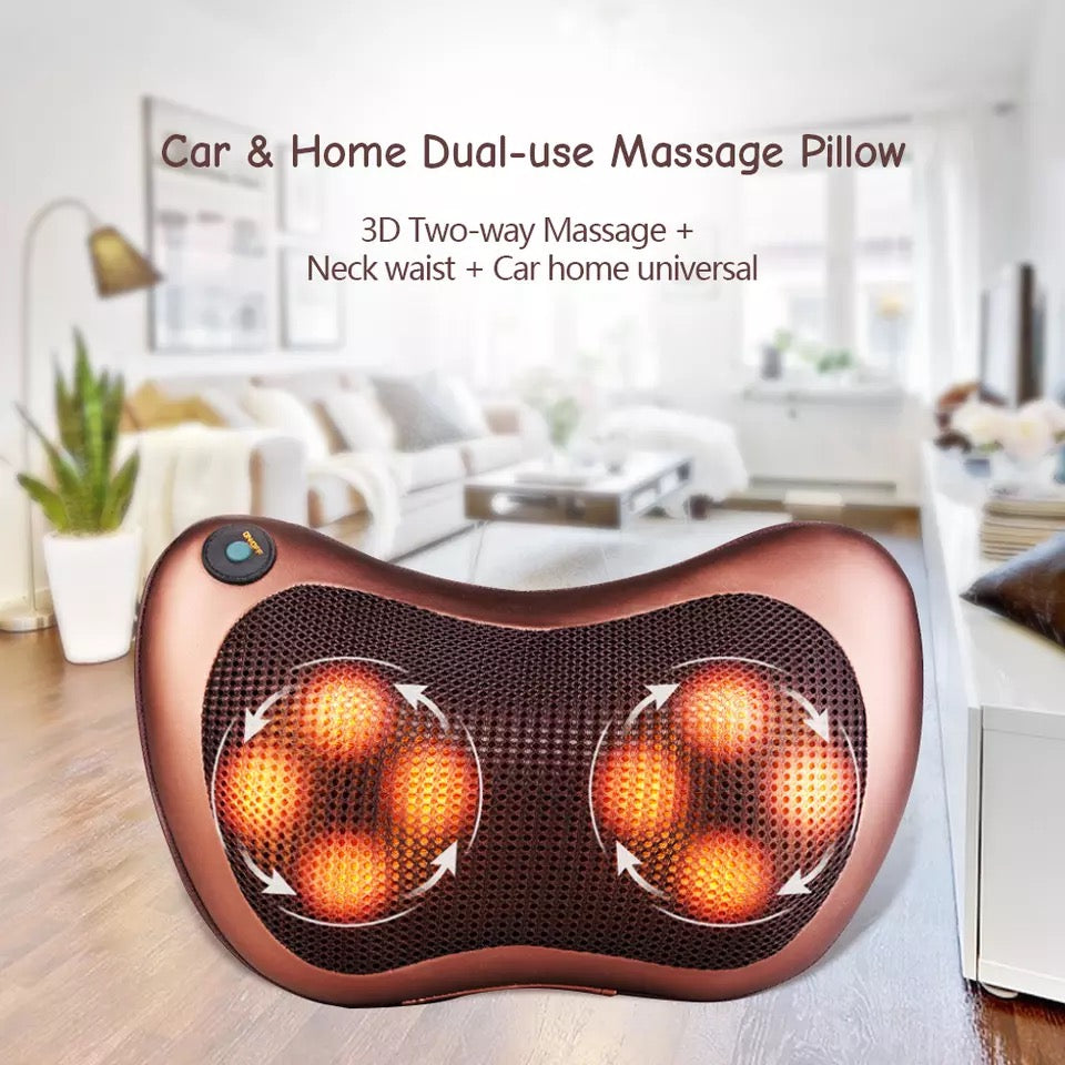 2 in 1 - Home and Car Massage Pillow