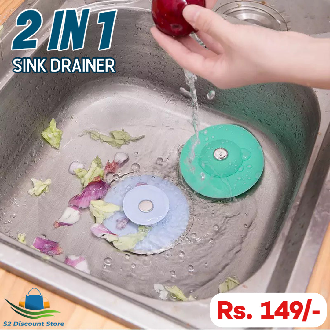 2 in 1 Silicone Sink Drain Stopper