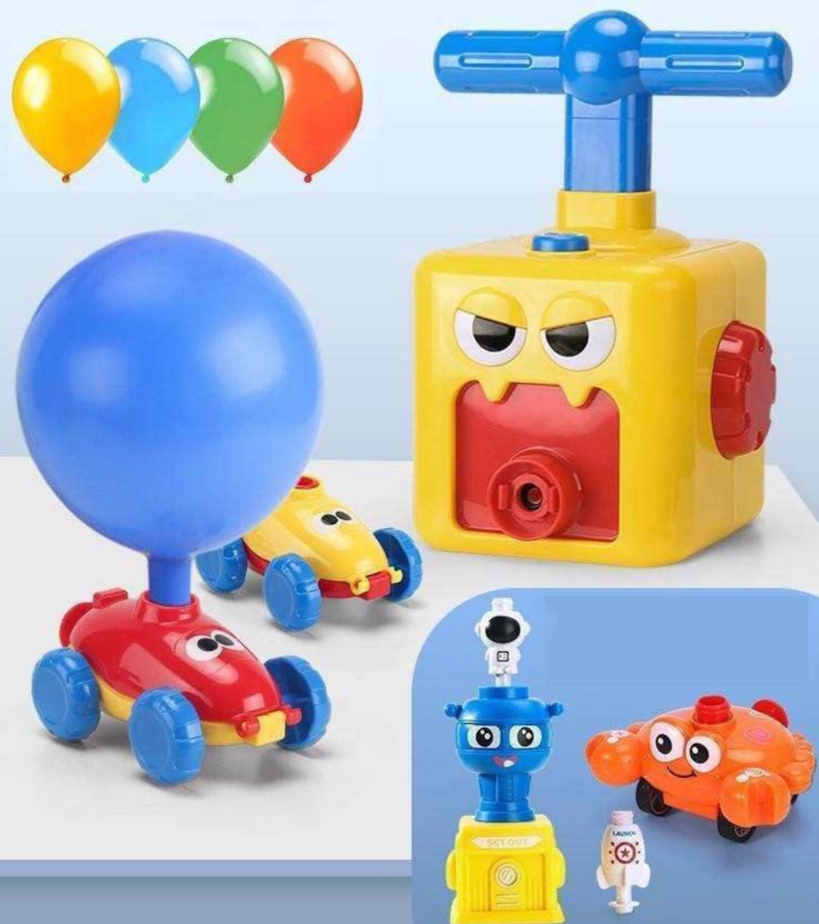 Balloon Launcher & Powered Car Toy Set