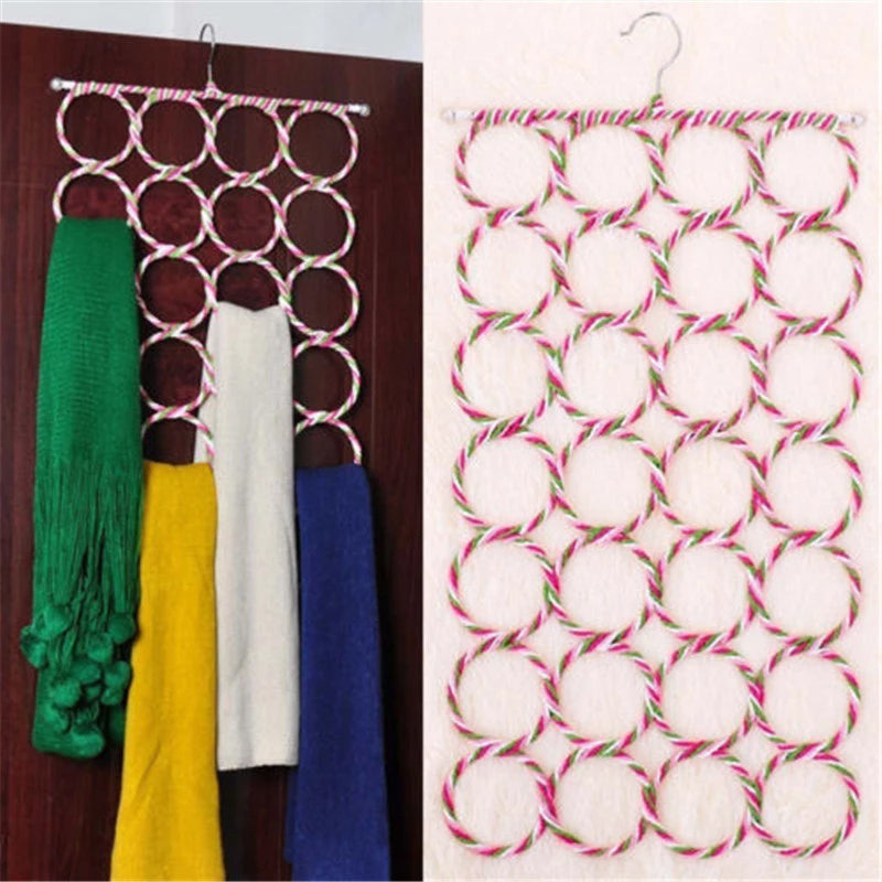 28-Hole Ring Scarf Hanger Organizer