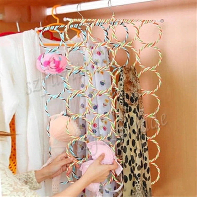 28-Hole Ring Scarf Hanger Organizer