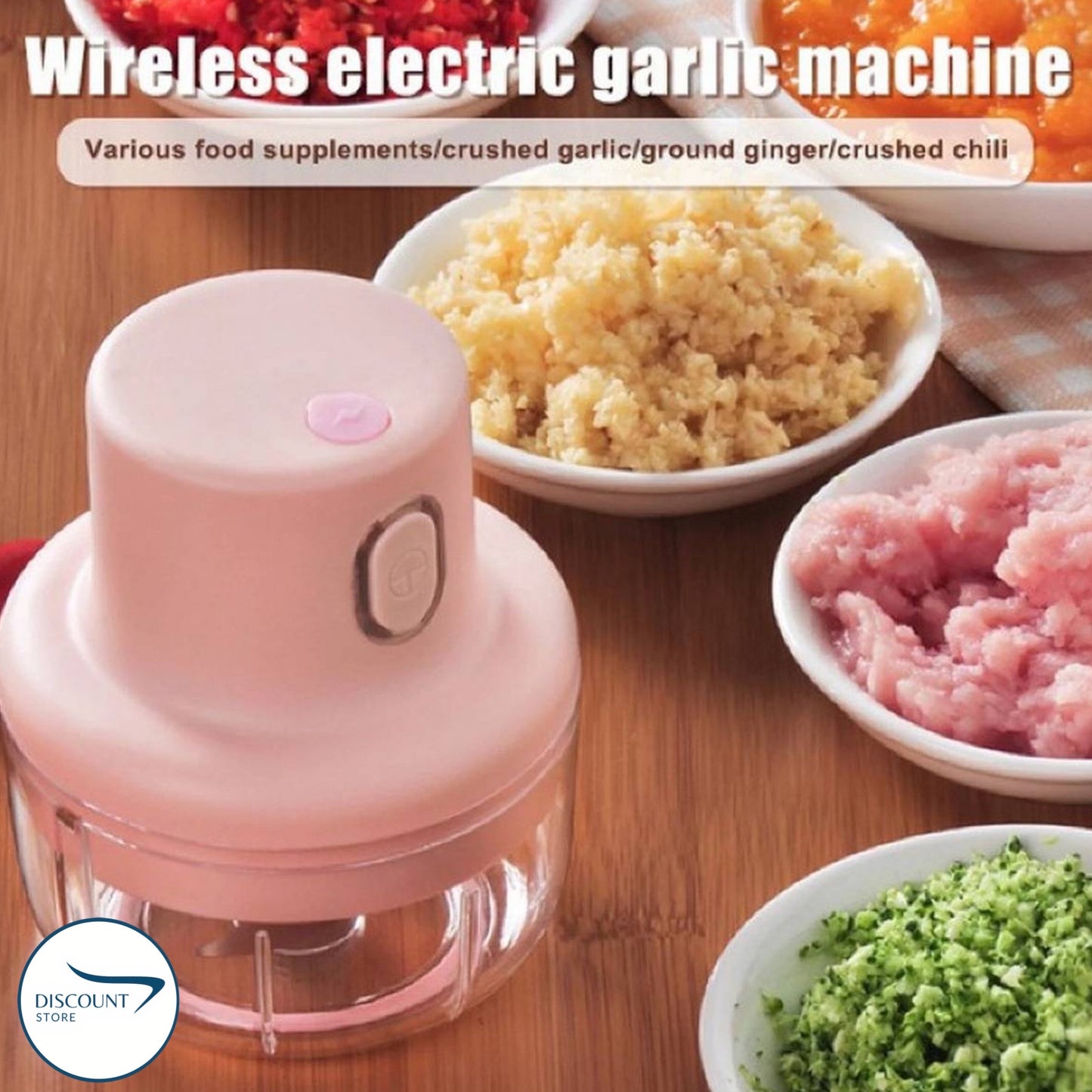 SALE - Rechargeable Electric Double Bowl Food Chopper (100 & 250ML) | FREE Delivery