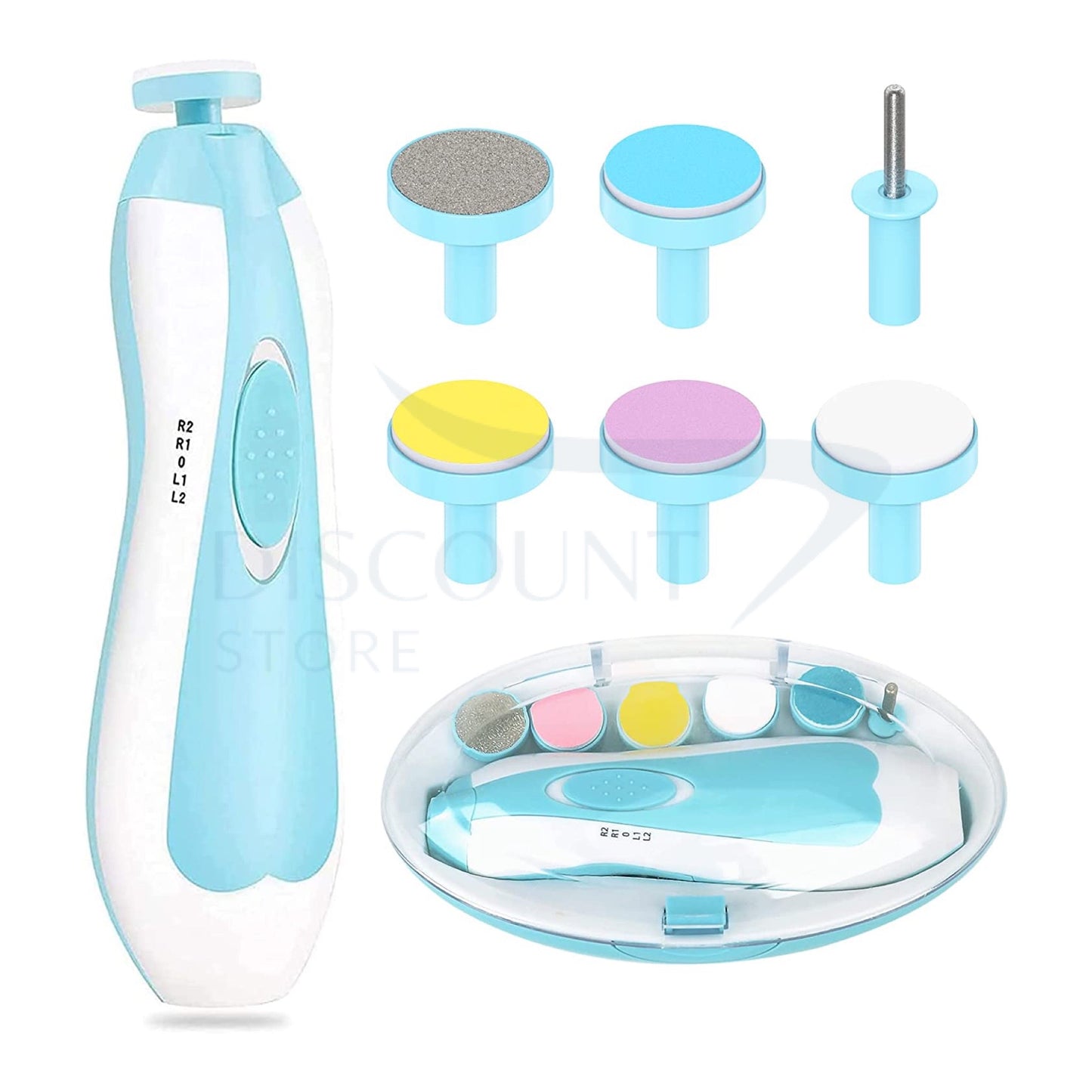 6 in 1 Electric Baby Nail Trimmer & Clipper Set - (FREE Delivery)