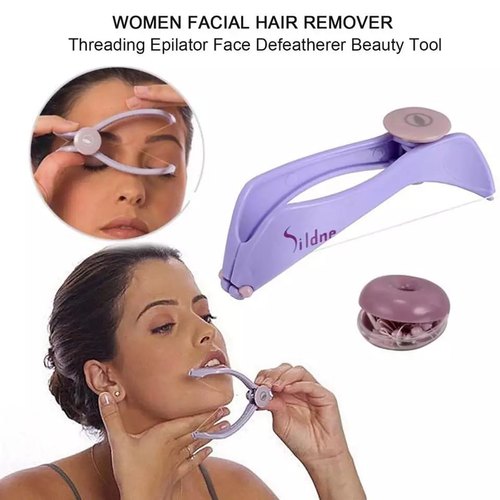 Slique Hair Remover Machine with Extra Threads, Skin Care Facial Hair Threading  Machine