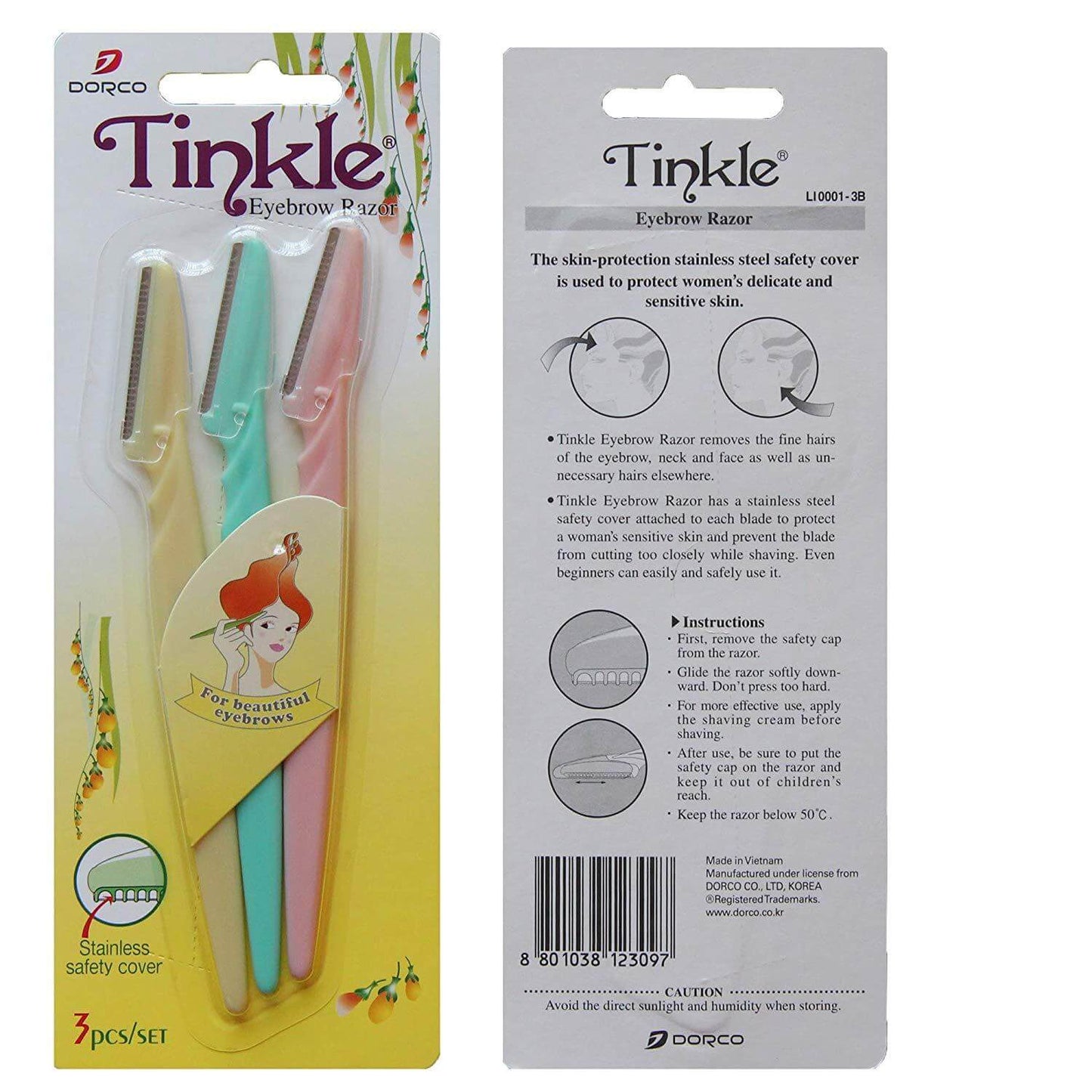 Twinkle Eyebrow Razor Pack of 4 For Eyebrow Face Hair Removal