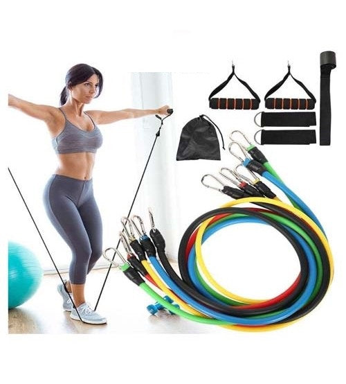 11 Pack Exercise Resistance Bands Set – DiscountStore