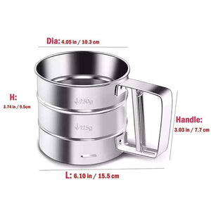 Stainless Steel Flour Sifter Convenient Tool Kitchenware - Silver