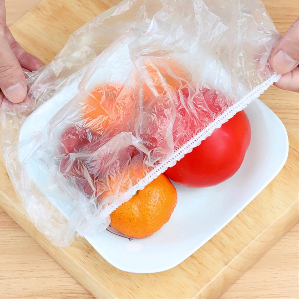 100 Pcs Stretchable Elastic Keep Fresh Food Storage Wrap bag Covers